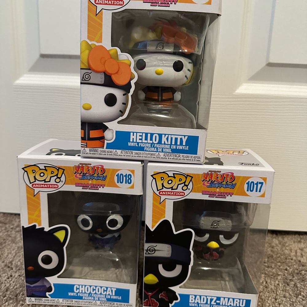 Hello Kitty Naruto Funko Pop Vinyl Figures and Friends bundle
